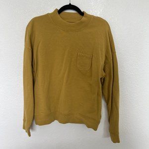 Garment-Dyed (Re)sourced Cotton Studio Mockneck Sweatshirt Yellow/Gold